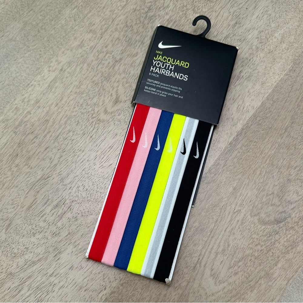 NIKE Jacquard Youth Hairbands - Multi Color (6 Pack)